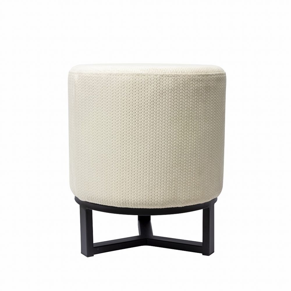 FLYNN STOOL ON IRON STAND WITH CHIARA FABRIC