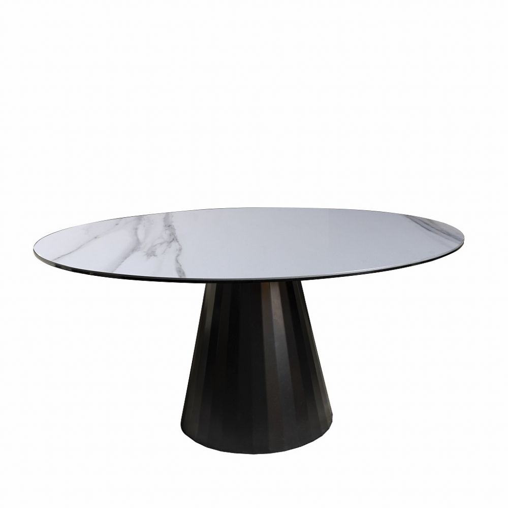 RONDA TABLE 120CM ROUND CALACATTA OROY CERAMICS