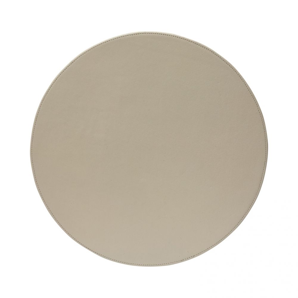 Плейсмат круглый из кожи LEO Dome Deco Арт: K6-L3 / CR - Cream 