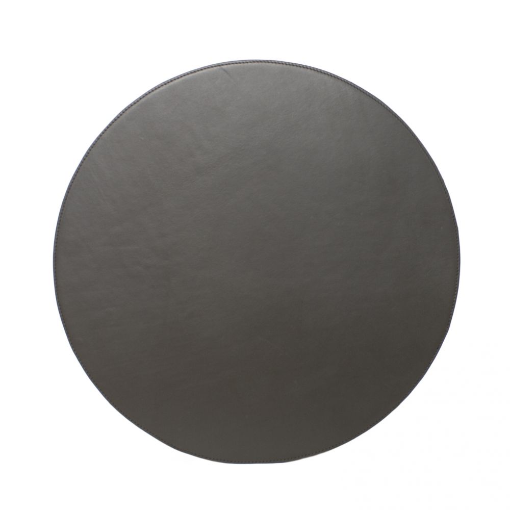 Плейсмат круглый из кожи LEO Dome Deco Арт: K6-L3 / PEW - Black 
